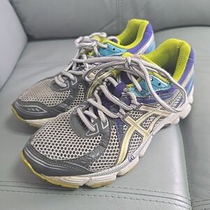 ASICS Gel-Equation Women's Size 6.5 Gray Blue Purple Athletic Shoes T2D7N